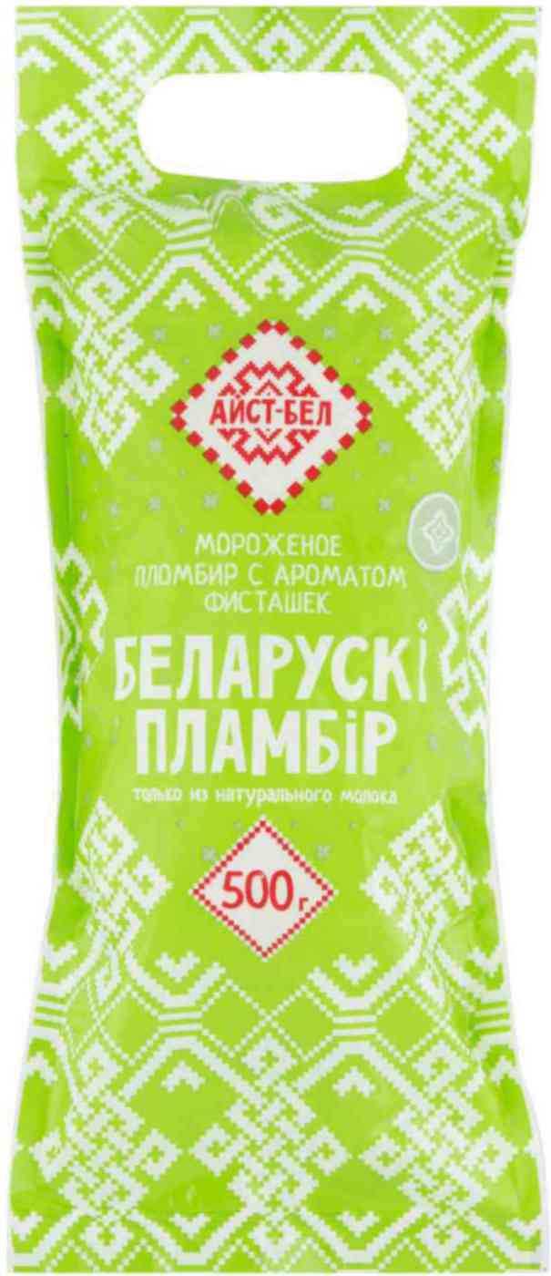 

Мороженое пломбир Беларускi пламбiр с ароматом фисташки 15%