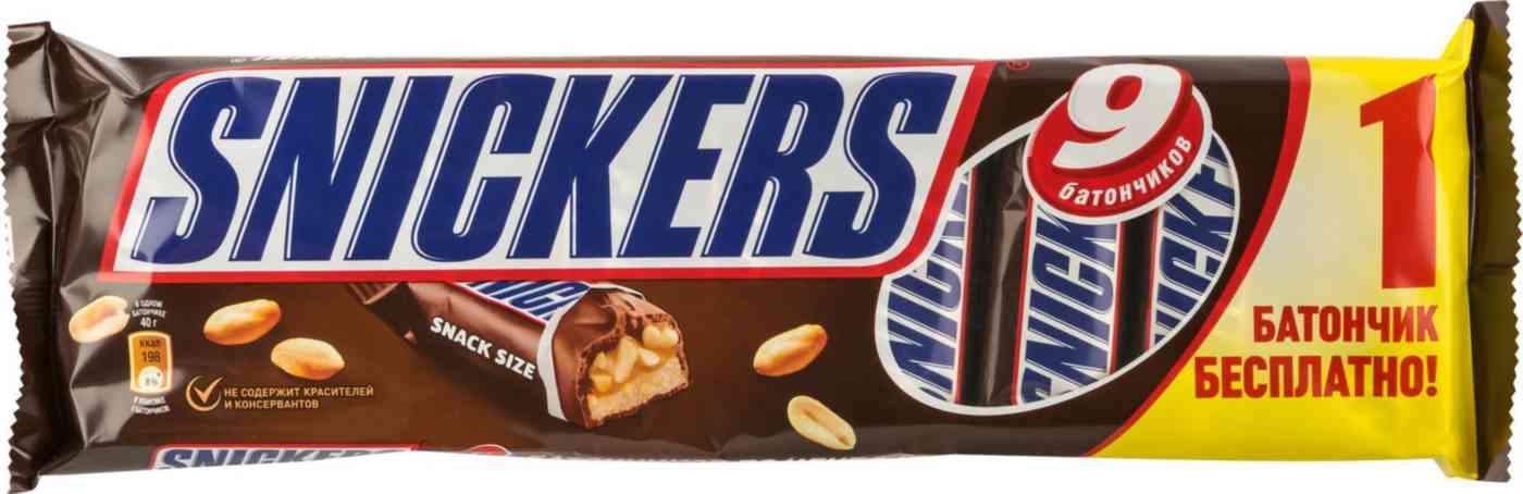 Батончик шоколадный Snickers