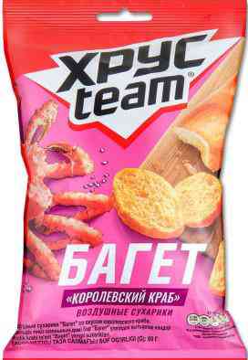 Сухарики ХрусTeam Багет Королевский краб