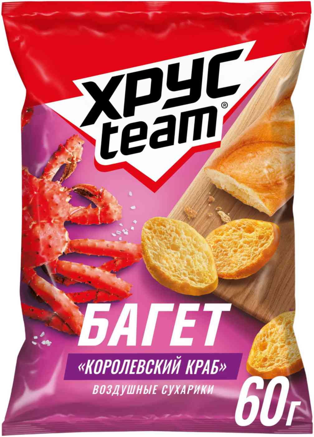 

Сухарики Багет ХрусTeam Королевский краб