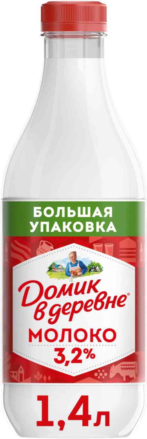

Молоко пастеризованное Домик в деревне 3,2%