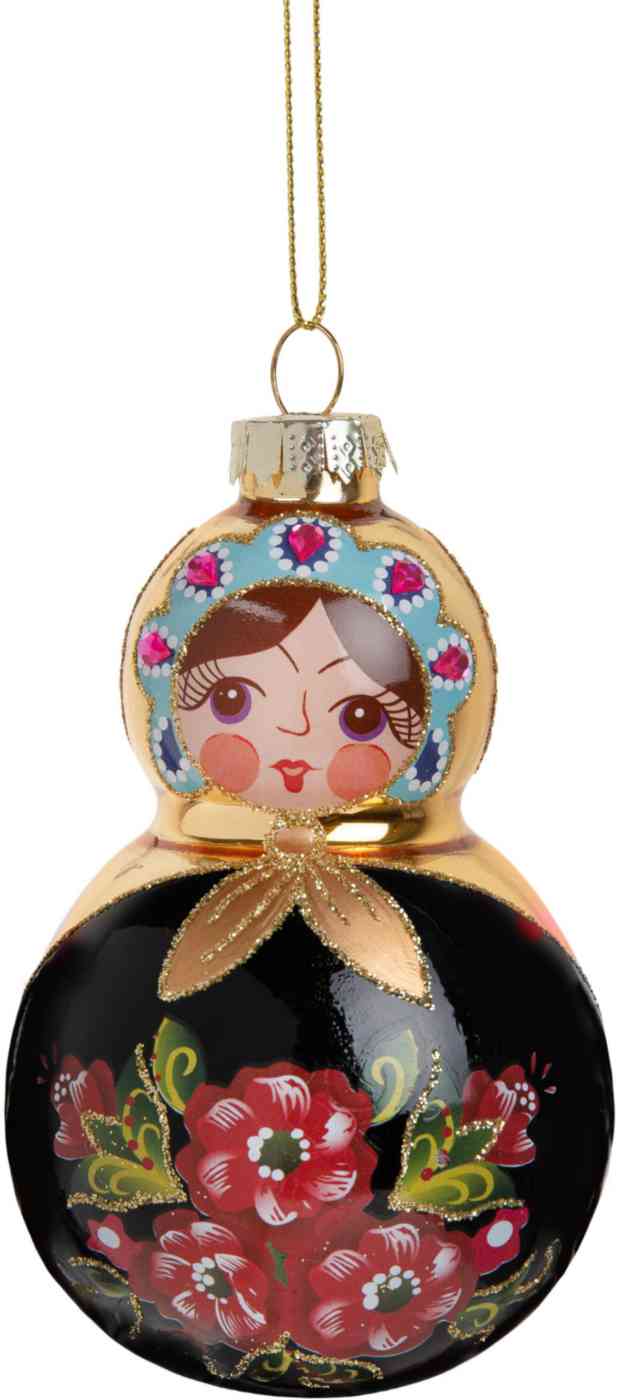 

Ёлочное украшение Матрешка, стекло