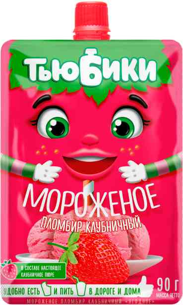 

Мороженое пломбир Тьюбики
