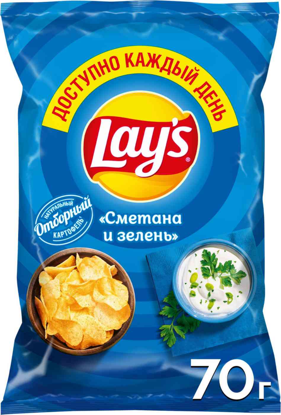 

Чипсы картофельные Lay's Сметана-Зелень