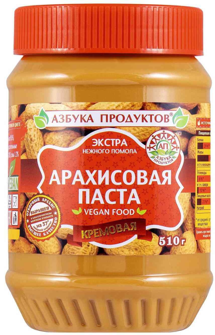 Паста арахисовая кремовая Азбука продуктов