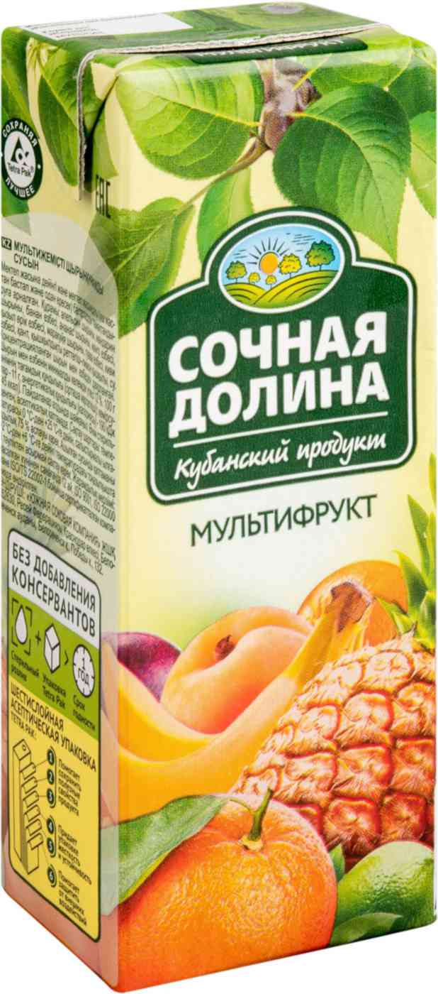 

Напиток сокосодержащий Сочная долина