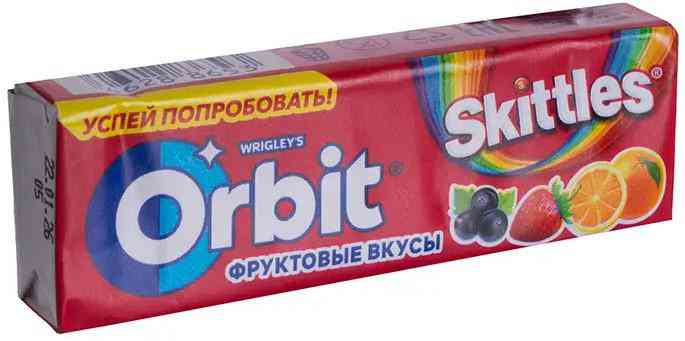 Жевательная резинка Orbit со вкусом Skittles