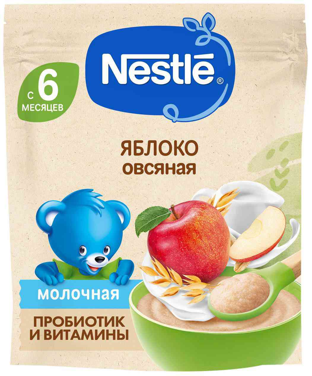 Каша овсяная молочная Nestle яблоко с 6 месяцев