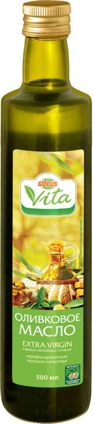 

Масло оливковое Глобус Вита Extra Virgin нерафинированное