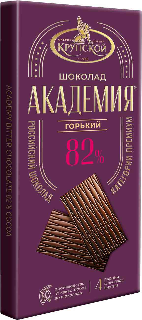Шоколад горький Академия какао 82%