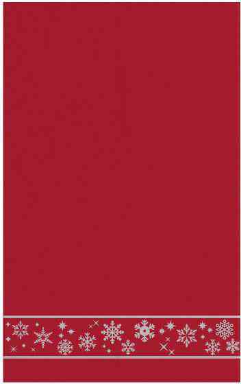 

Полотенце махровое Снежинки цвет красный