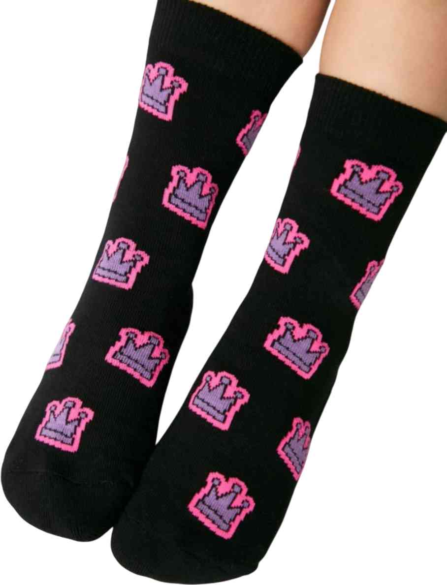 

Носки детские махровые Sof-tiki короны, цвет черный