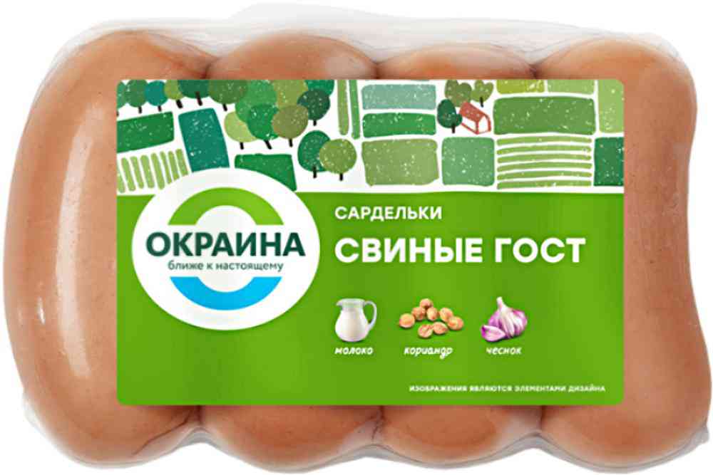 

Сардельки свиные Окраина уп