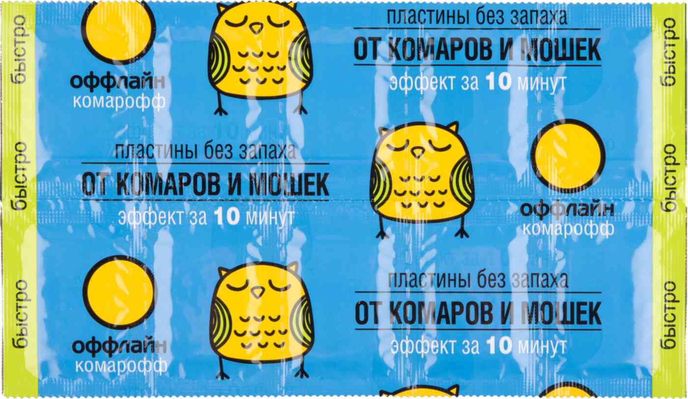 

Пластины от комаров и мошек Комарофф