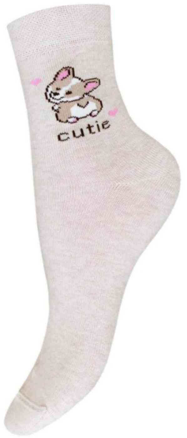 

Носки детские БЧК корги цвет бежевый меланж