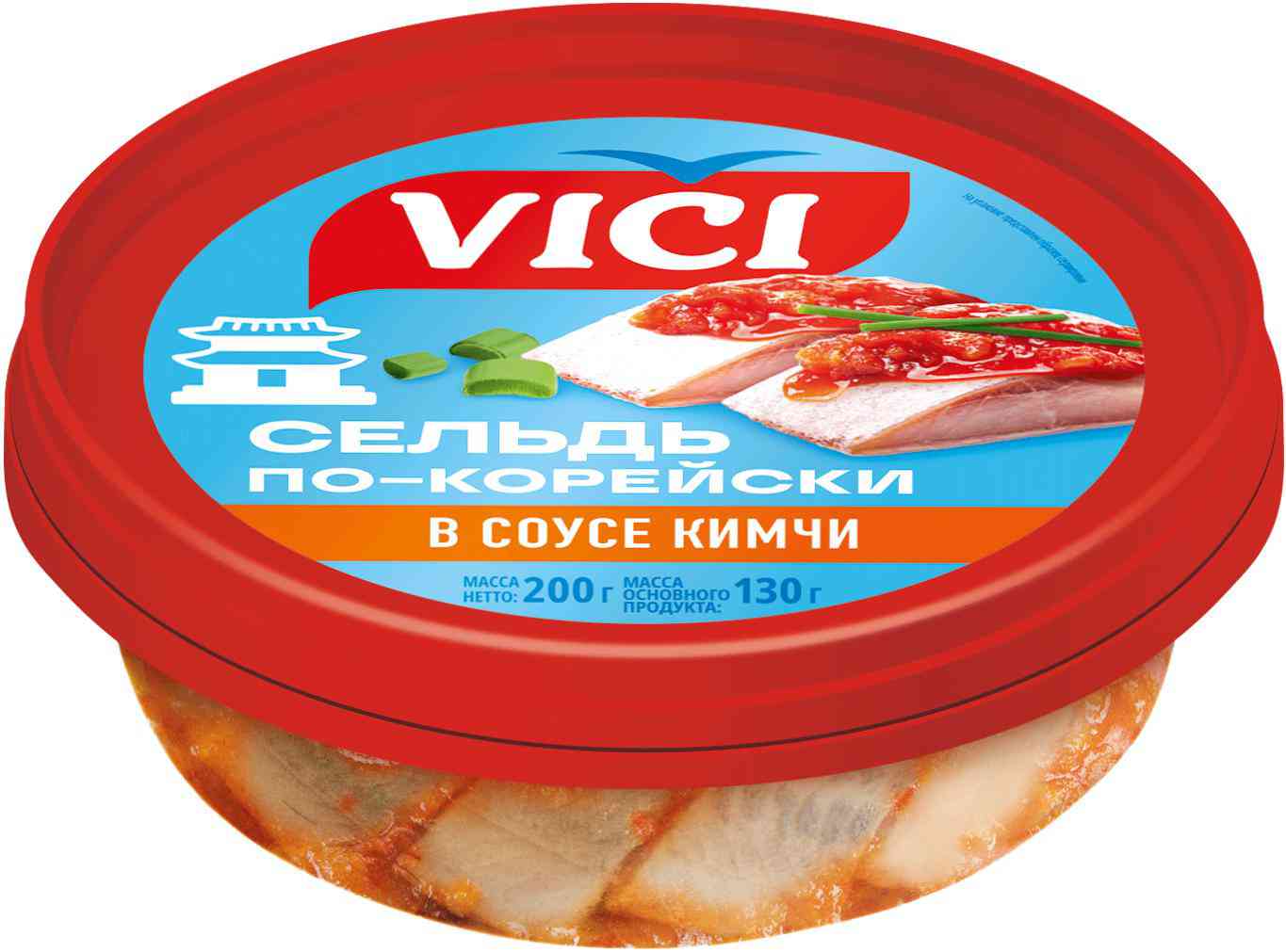 Сельдь по-корейски Vici филе-кусочки в соусе кимчи Россия