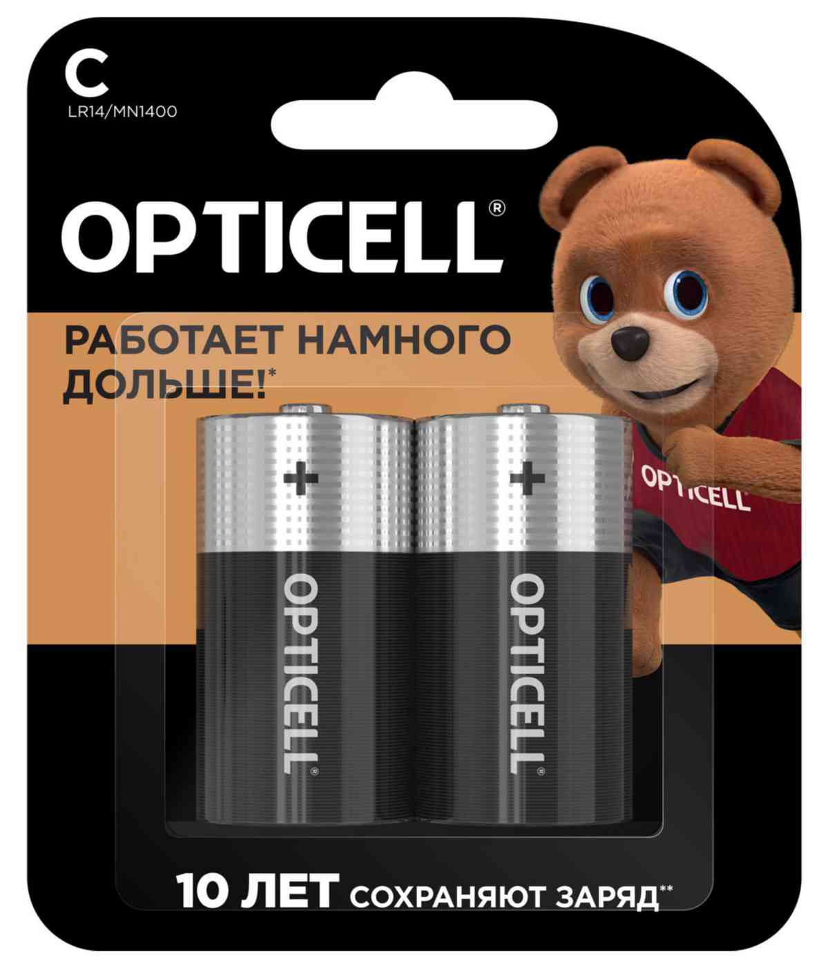 Батарейка C алкалиновая Opticell