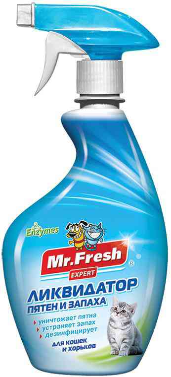 

Ликвидатор пятен и запаха для кошек и хорьков Mr. Fresh