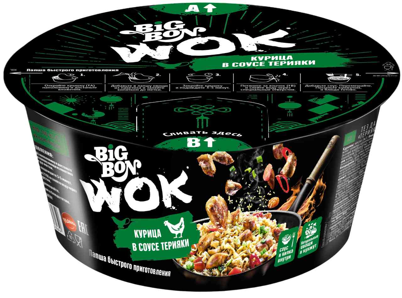 

Лапша BigBon Курица в соусе терияки