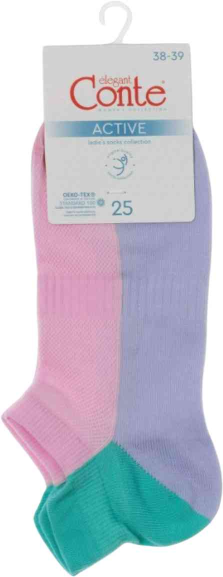 Носки женские цвет светло-розовыйфиолетовый 187₽