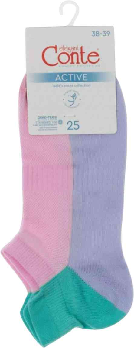 Носки женские цвет светло-розовыйфиолетовый 187₽