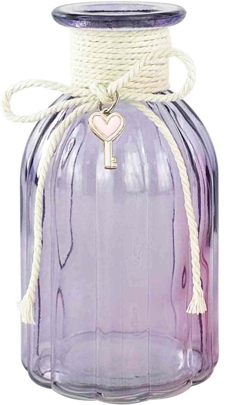 

Ваза стеклянная Atmosphere of art Рифленое стекло, с лентой и подвеской