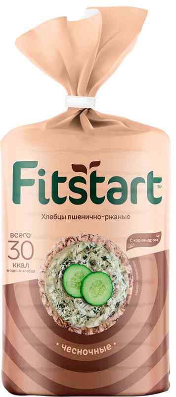 

Хлебцы пшенично-ржаные Fitstart чесночные