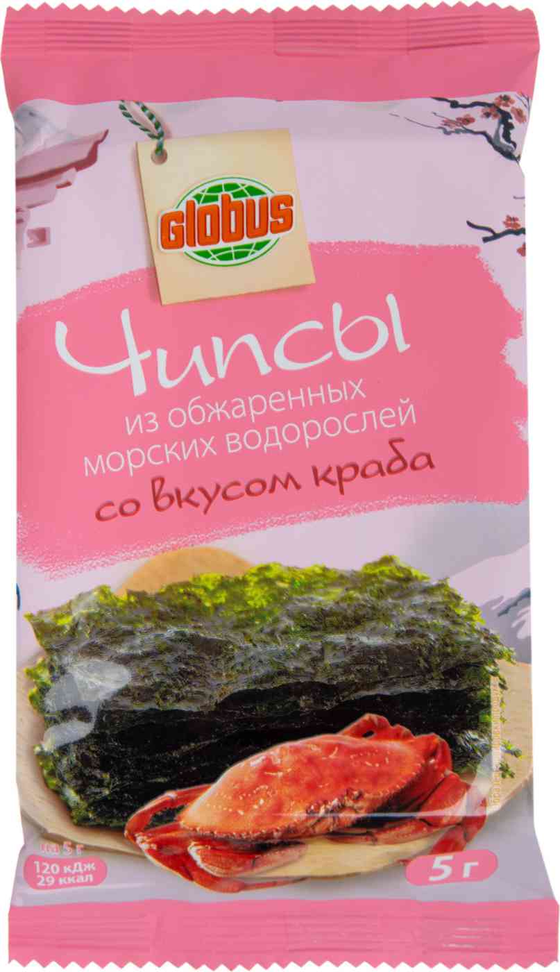 Чипсы нори Глобус Краб