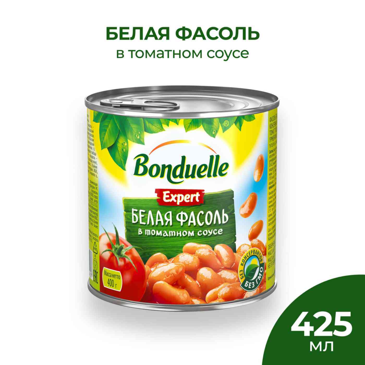 Фасоль белая Bonduelle в томатном соусе, 400 г — купить в Москве в  интернет-магазине «GLOBUS»