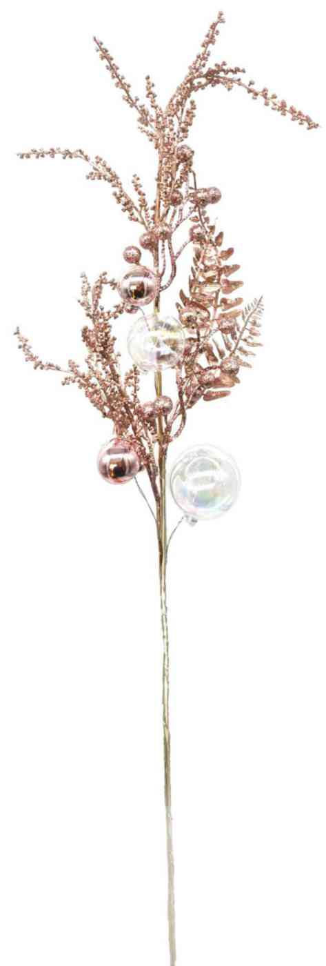 

Ветка декоративная цвета шампань с розовым