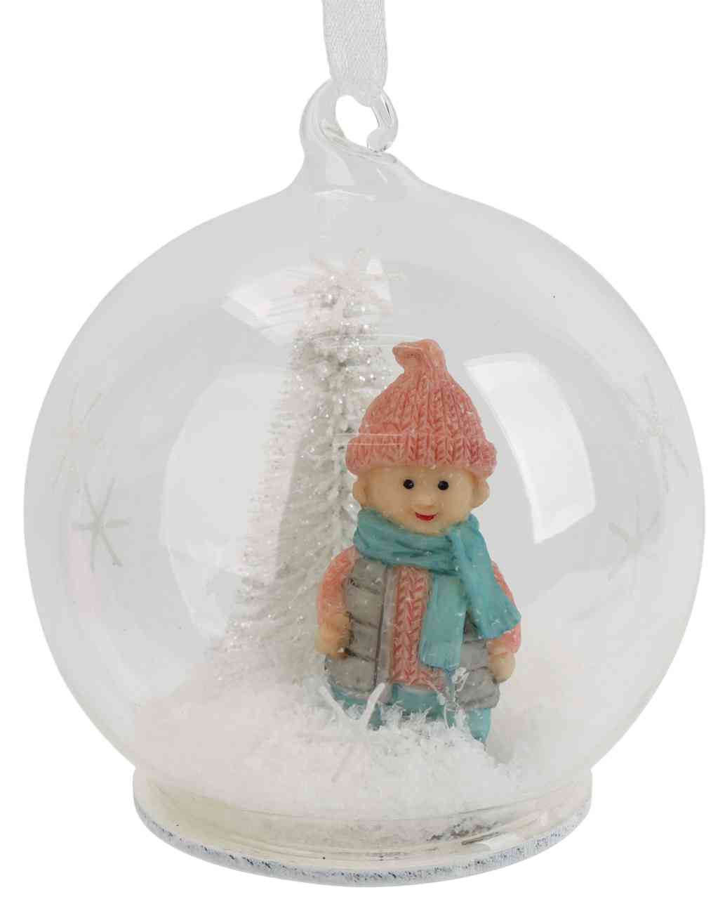 

Ёлочное украшение Шар Девочка, стекло