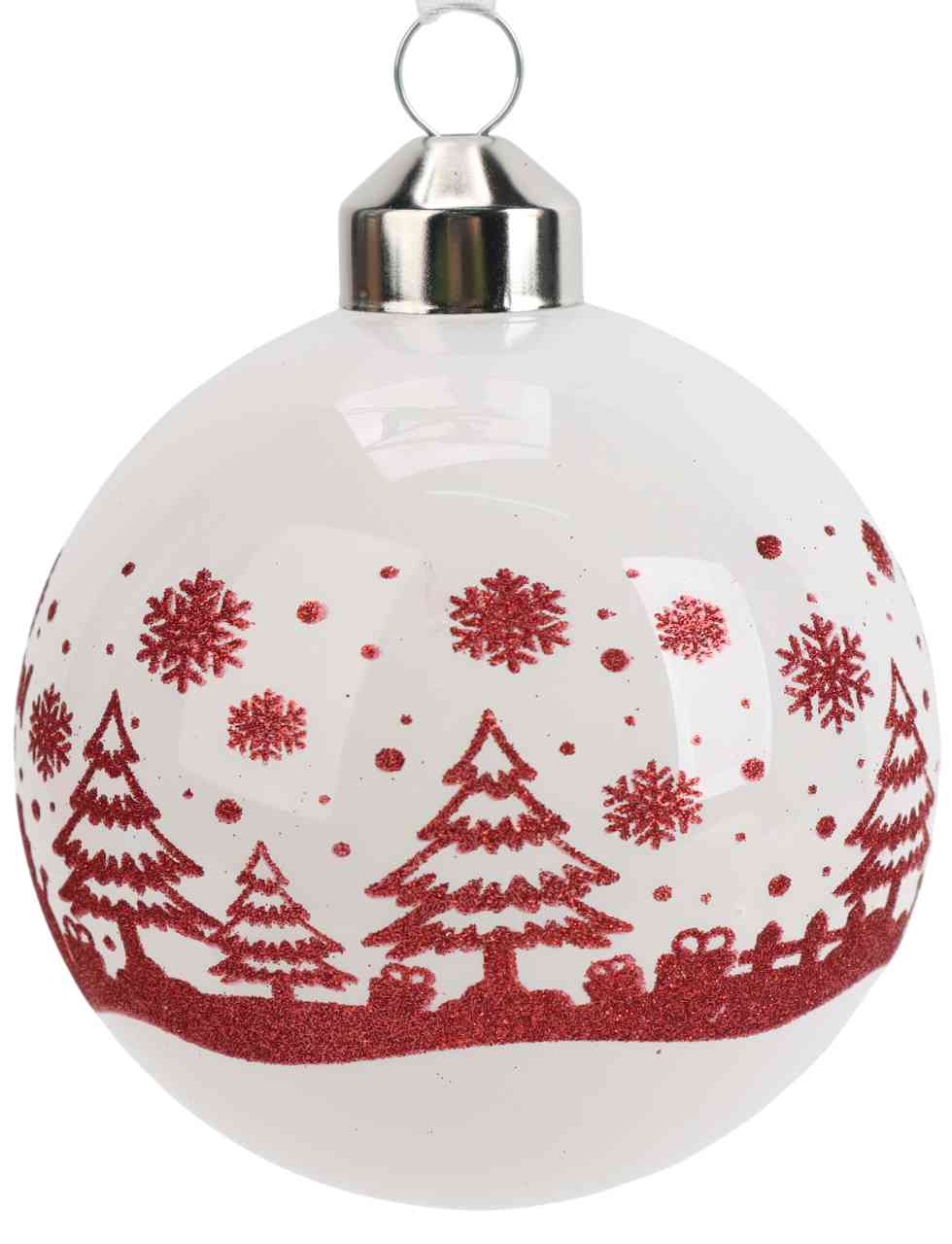 

Ёлочное украшение Шар Ель, стекло