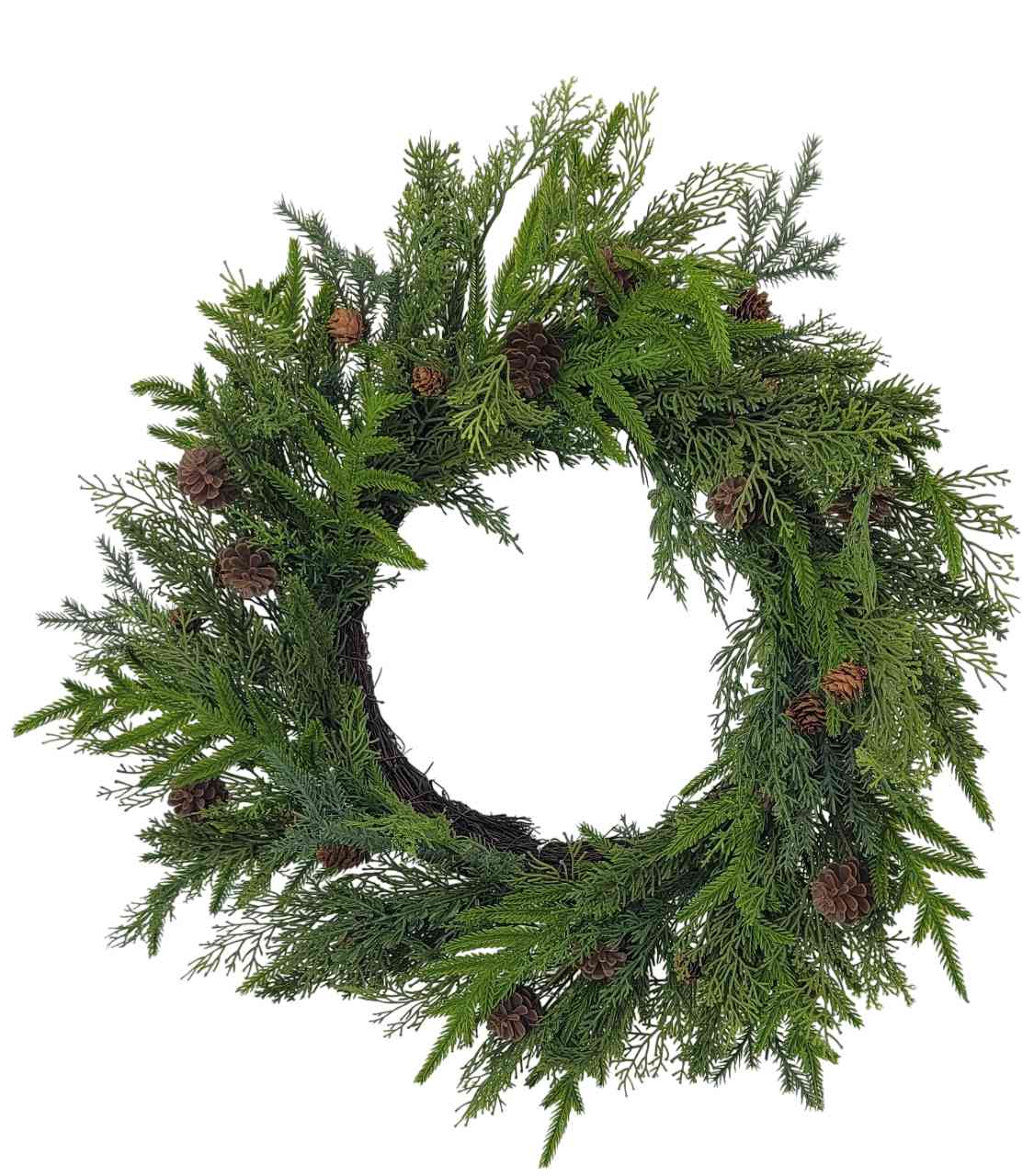 

Венок новогодний с шишками