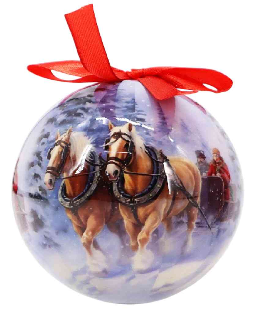 

Ёлочное украшение Шар Лошади
