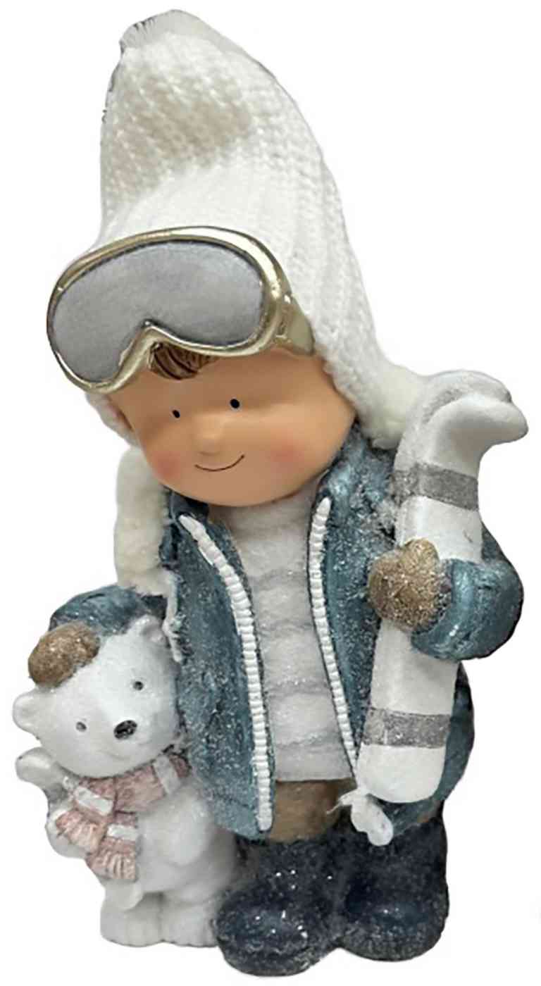 

Фигура новогодняя Мальчик с медведем