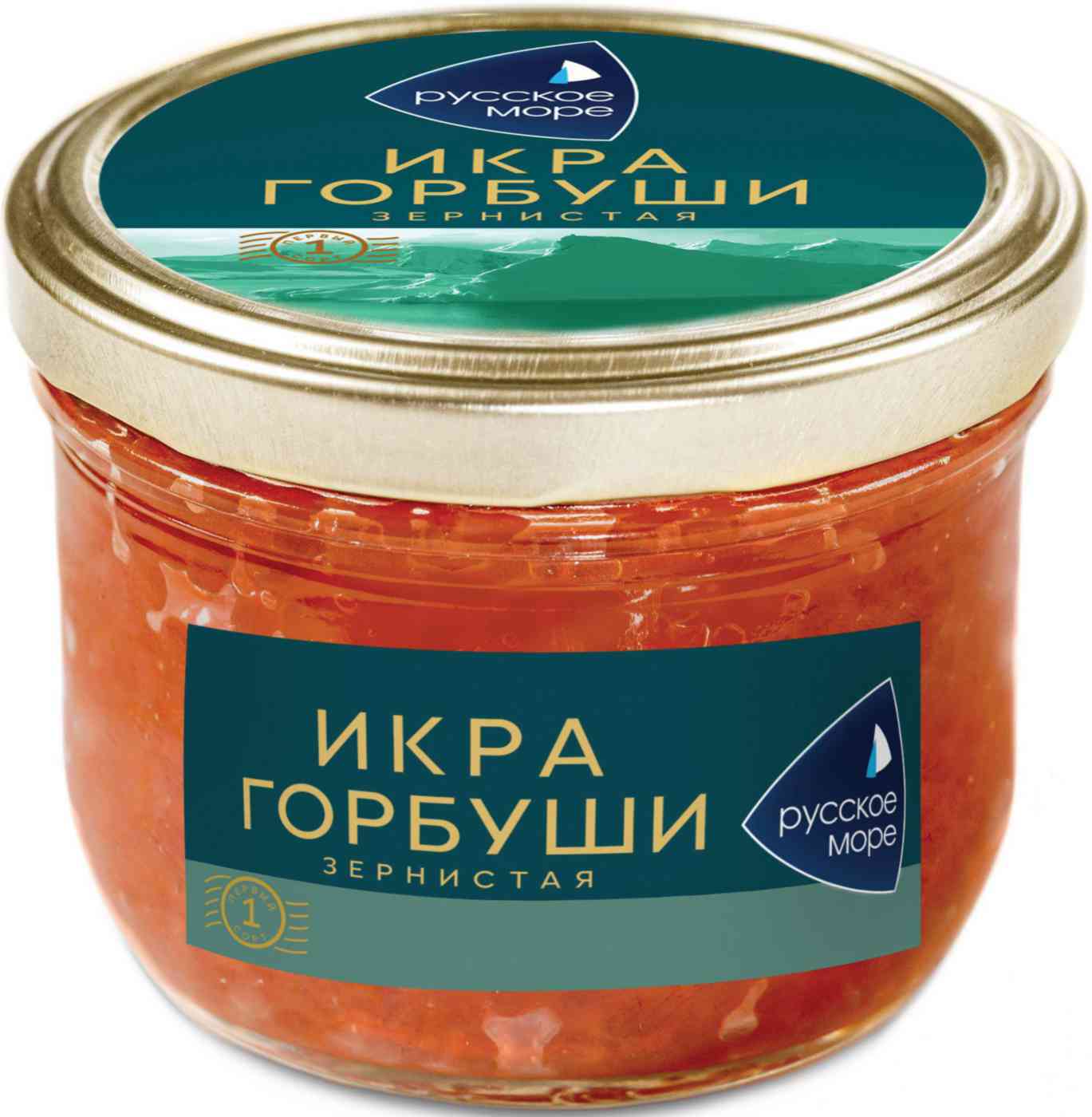 Икра горбуши красная зернистая Русское море