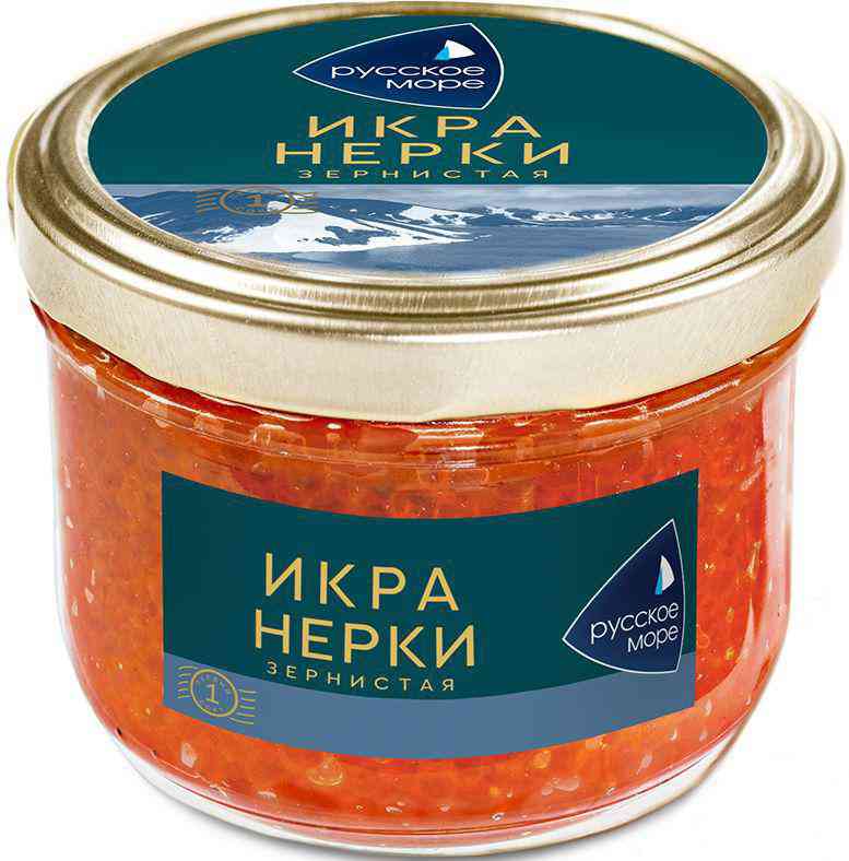 Икра нерки красная зернистая Русское море