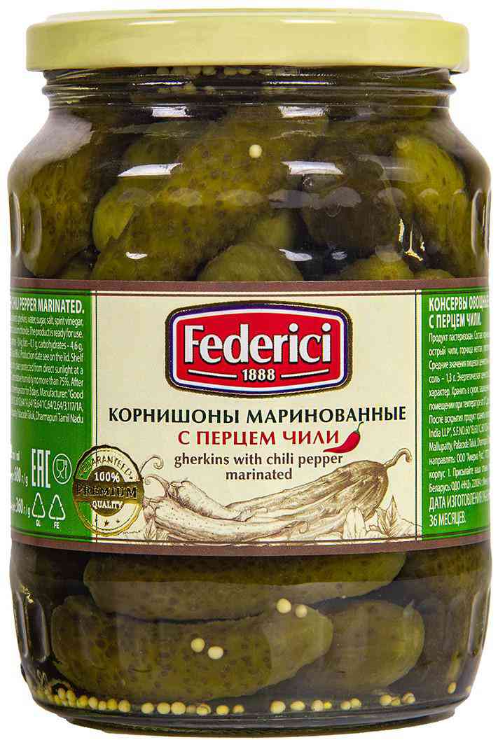 Огурцы корнишоны Federici