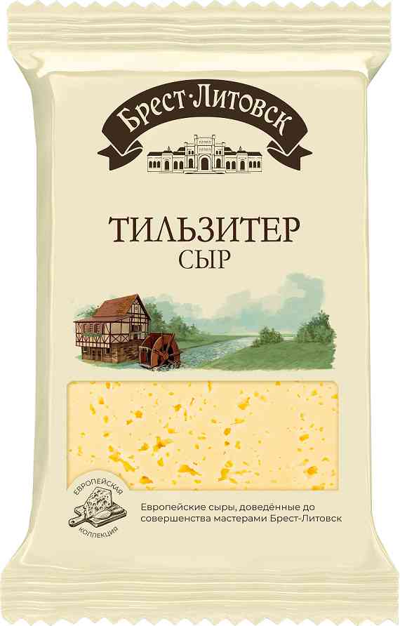 

Сыр полутвёрдый Брест-Литовск Тильзитер 45%