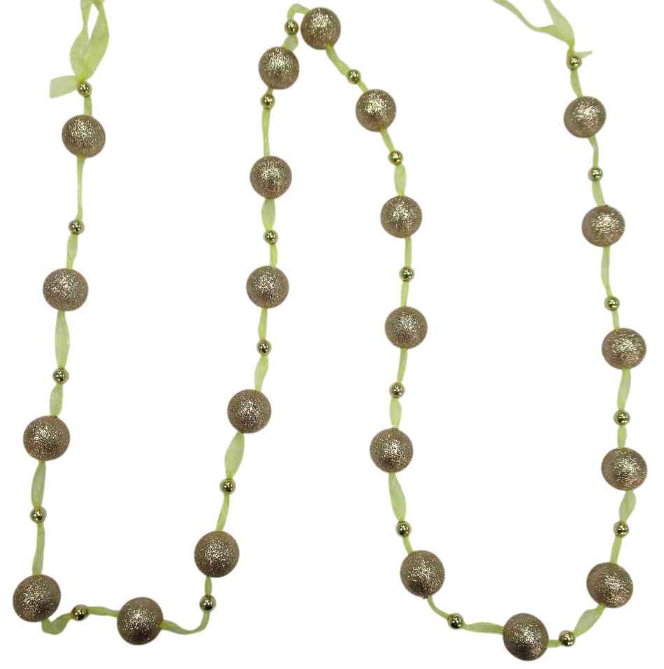 

Бусы декоративные новогодние золотистые