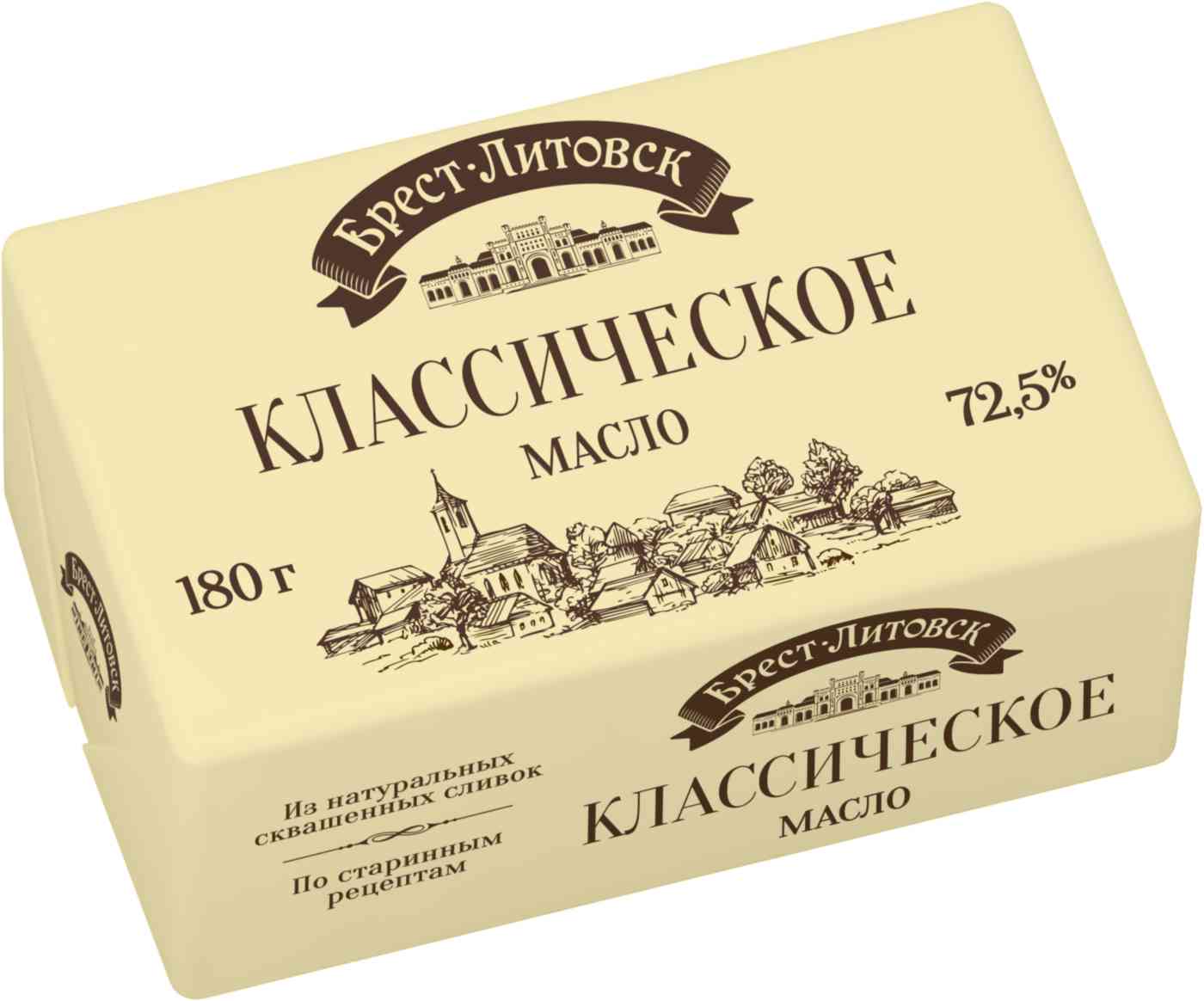 Масло сливочное Брест-Литовск 72,5%, 180 г — купить в Москве в интернет-магазине «GLOBUS»