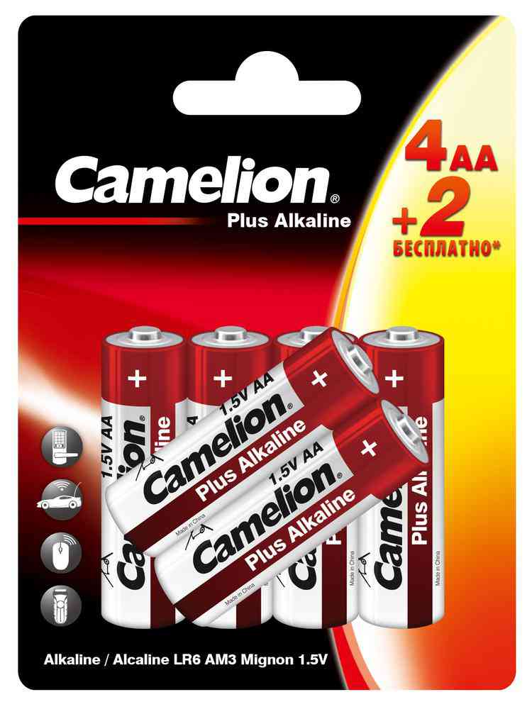 

Батарейки алкалиновые Camelion AA LR6