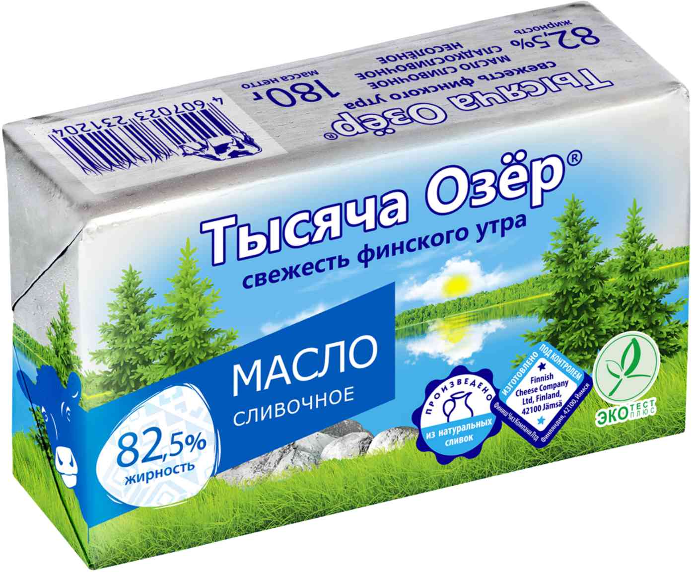 Масло сливочное Тысяча Озёр 82,5%, 180 г — купить в Москве в интернет-магазине «GLOBUS»