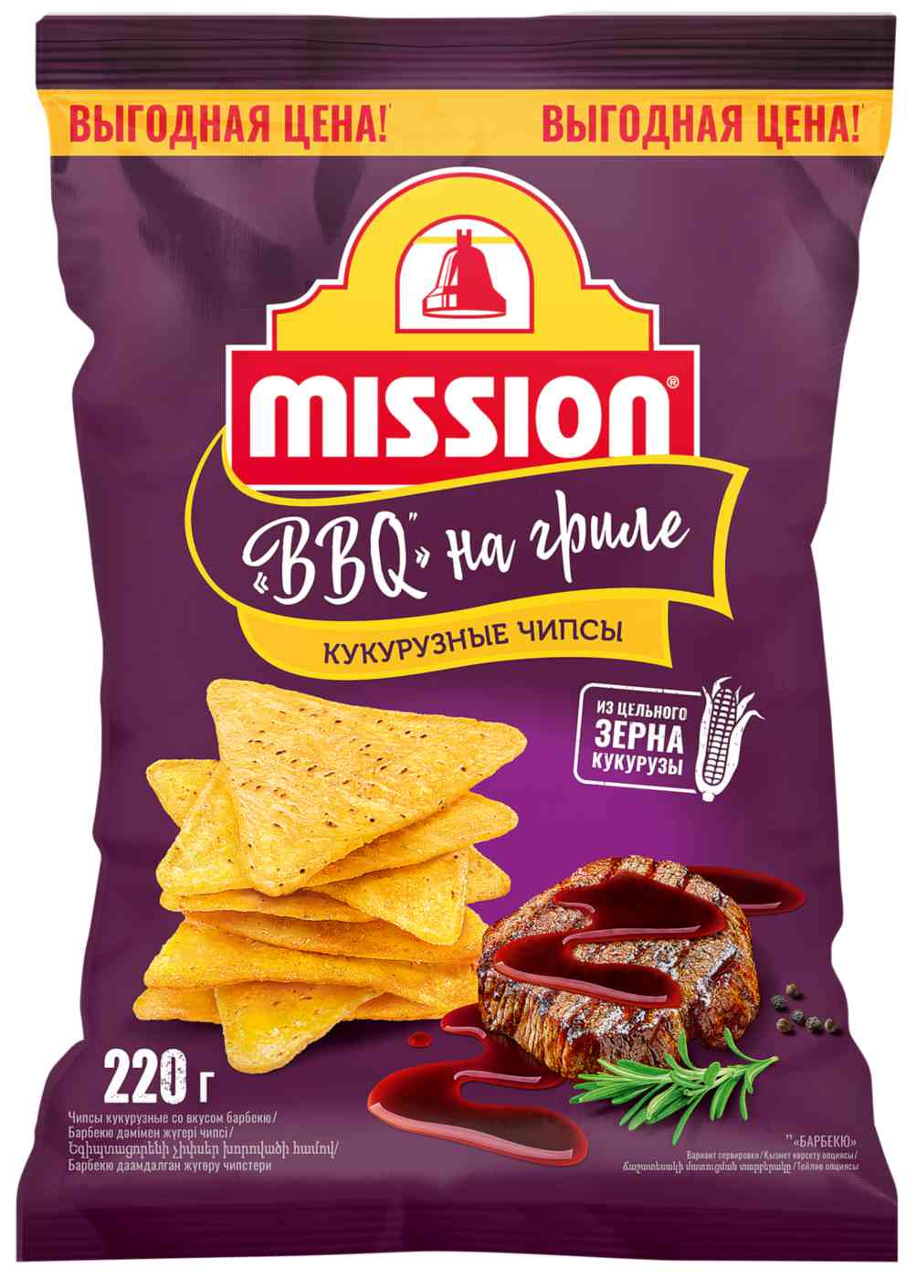

Чипсы кукурузные Mission BBQ на гриле