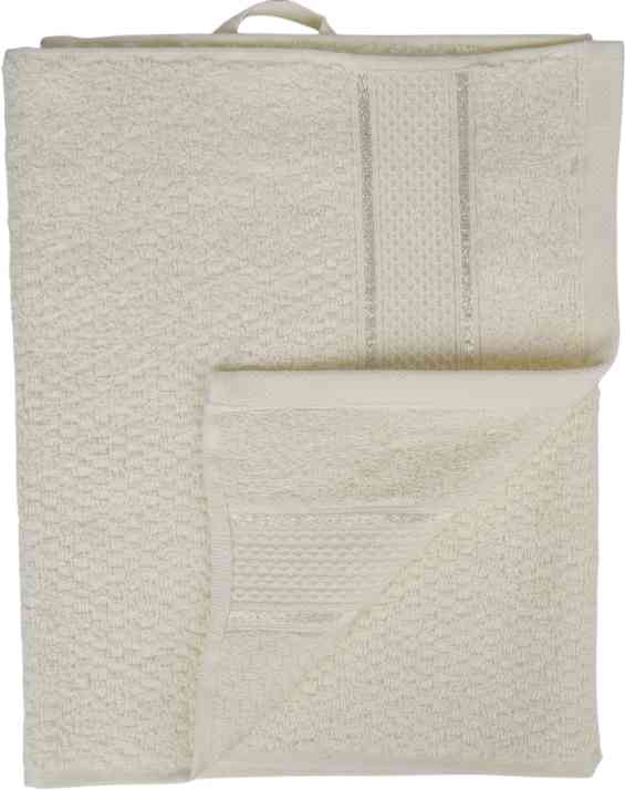 Полотенце махровое цвет молочный 220₽