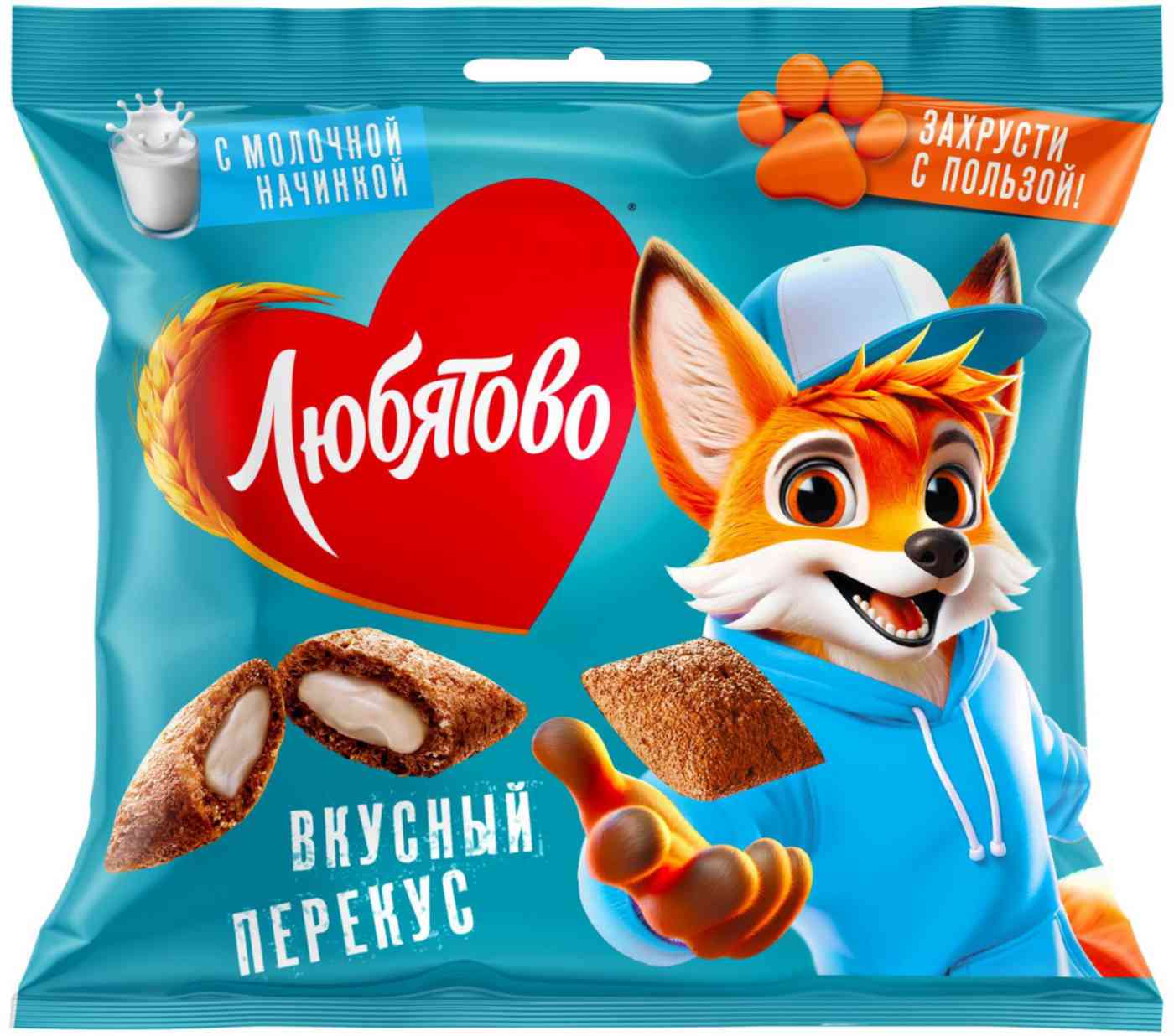 

Подушечки Любятово с молочной начинкой