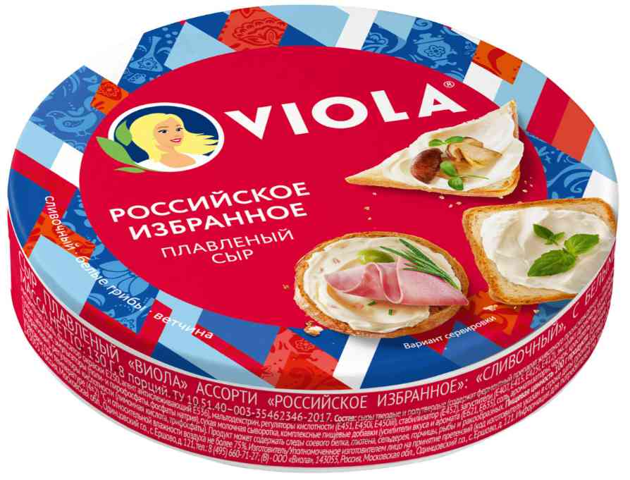 

Сыр плавленый Viola ассорти Российское избранное 35%