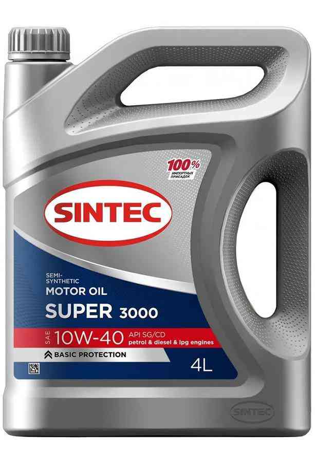 

Масло моторное полусинтетическое SINTEC Super 3000 10W-40