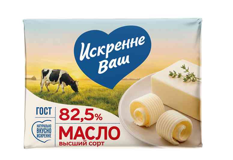 Масло сладкосливочное Искренне Ваш 82,5%, 180 г