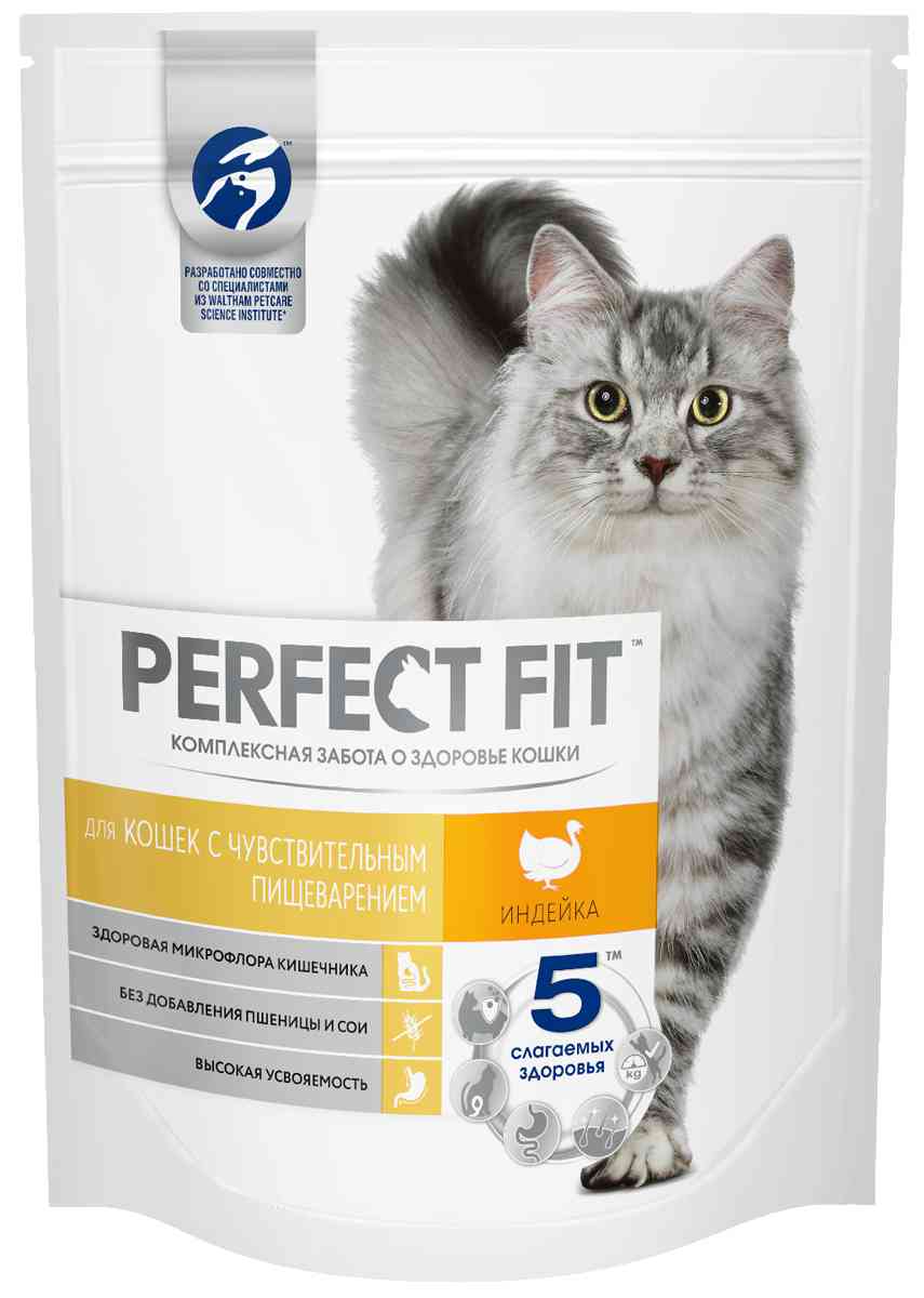 

Сухой корм для кошек с чувствительным пищеварением Perfect Fit